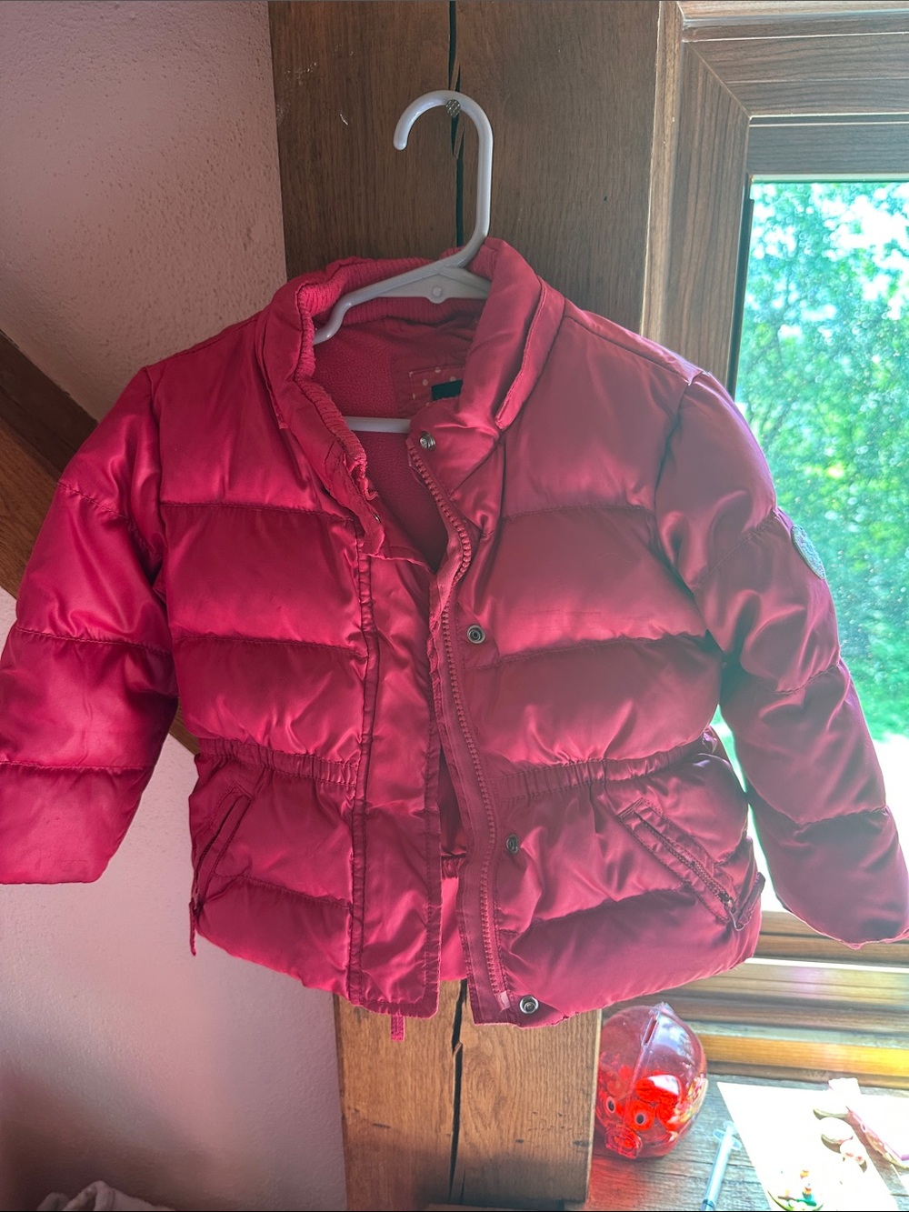 Girls' Pink Puffer Jacket - Baby Gap
